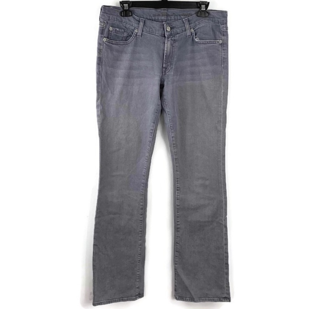 7FAMK Bootcut Gray Wash Bling Jeans Size 31